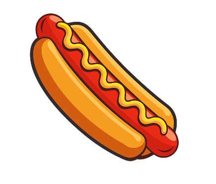 Cartoon hotdog illustration